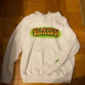 Billie Eillish hoodie. White, size large